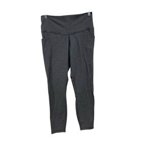 Members Mark High Rise Ankle Leggings Gray Stretch Casual NWT Womens L